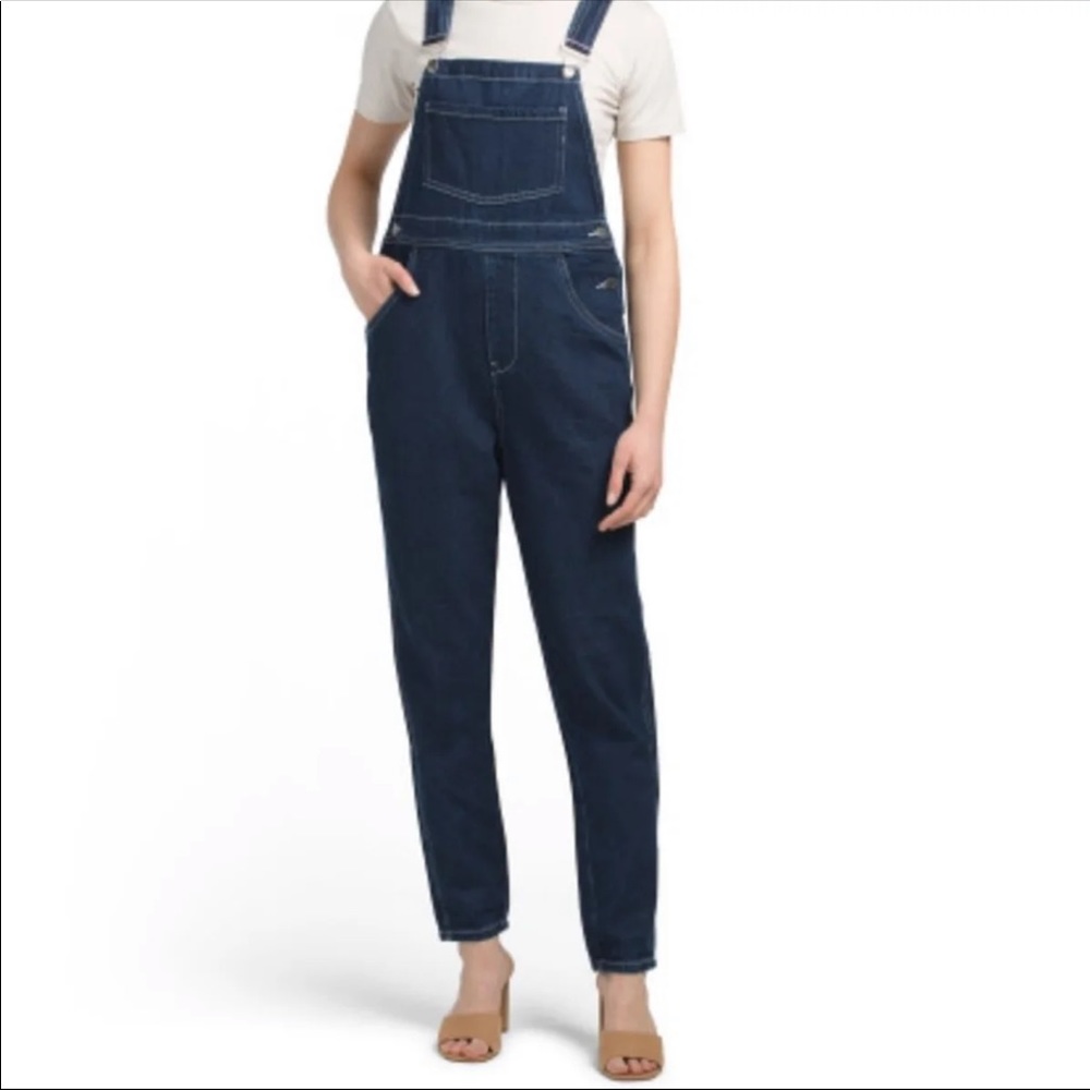 NEW We Wore What Basic Overalls Dark Wash size M
